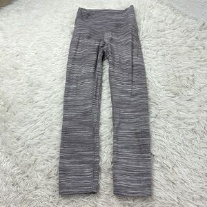 Lululemon Align Crop *21" Mini Space Dye Herringbone Jacquard Heathered Black